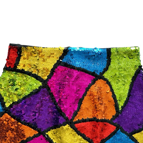 Vintage Casual Corner Sequin Stained Glass Skirt | 10 - Picture 2 of 7
